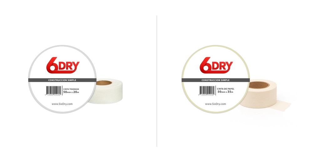 Cintas de papel y fibra de vidrio SixDry