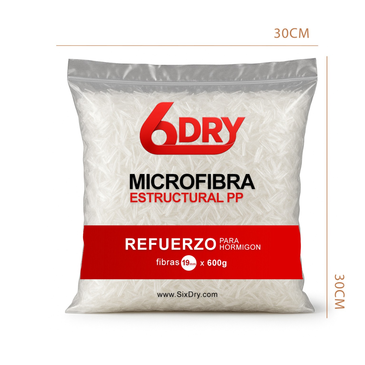 Microfibra SixDry 19 mm x 600 g